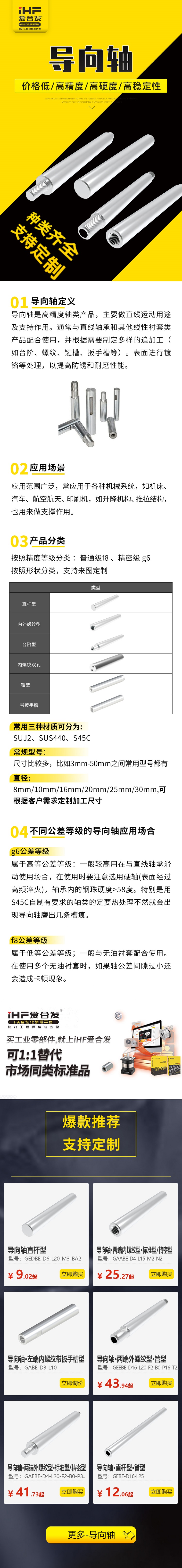 帶你30秒了解導(dǎo)向軸的產(chǎn)品分類，支持定制！